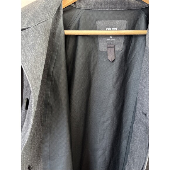 Uniqlo Men's XL Blocktech Trench Coat Gray Waterproof Cotton Lined Tech Jacket - Picture 4 of 4